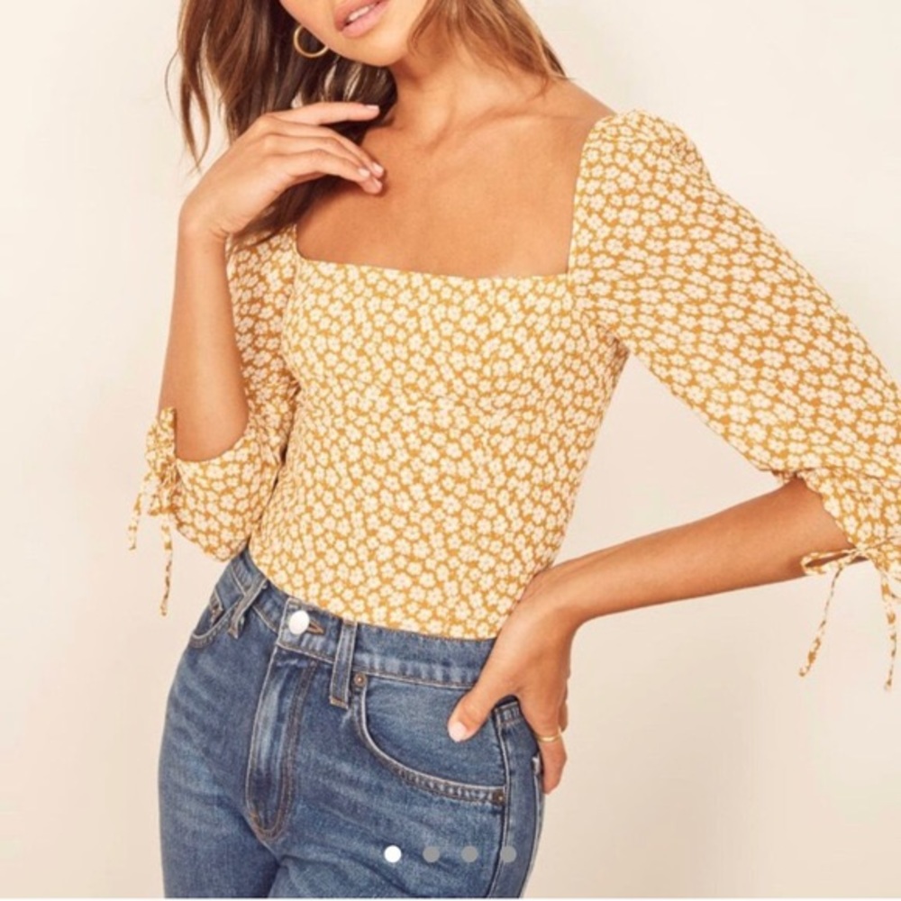 Reformation Grove Top In Peru Print (Size 2)